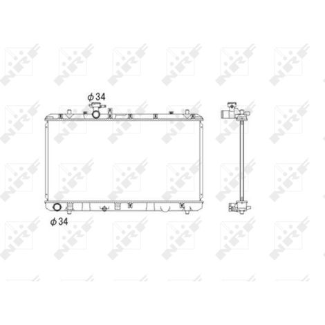 Radiateur, refroidissement du moteur NRF 53581 FIAT 1770079J00 1770080JB0