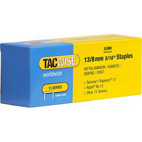 Boîte de 5000 agrafes galvanisées de type 13 L. 8 mm - TA-0234 - Tacwise