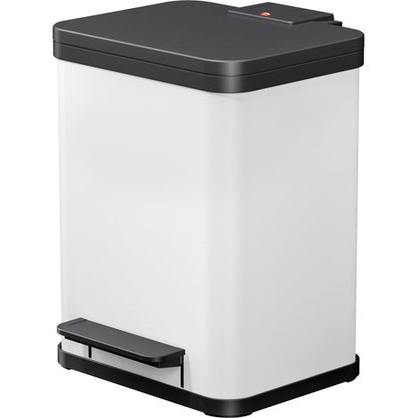 Hailo Öko uno Plus M, Tret-Mülleimer, 17 ltr, Weiß, matt (1/5)