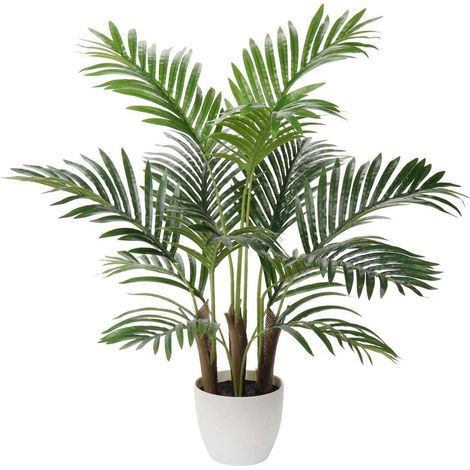 Kunstpalme Künstliche Pflanze Palme Kunstbaum 70CM Grün Naturgetreu (1/5)