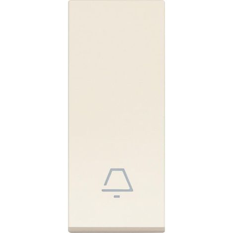 Vimar 31000.CC Linea Copritasto intercambiabile 1 modulo allineato, simbolo campanello illuminabile, canapa