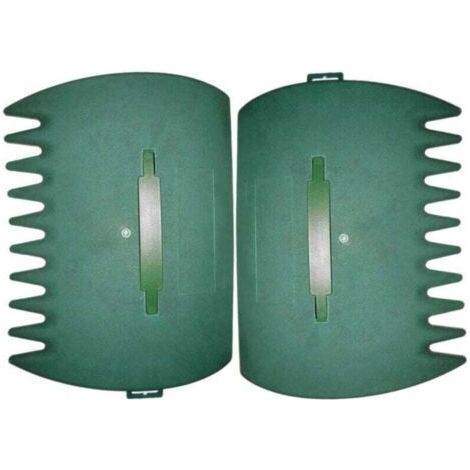 Leaf rake, two-part manual leaf scoop for hazelnuts, quick collection of fallen leaves, leaf rake for garden and yard, hand rake for collecting leaves, etc. (1/4)