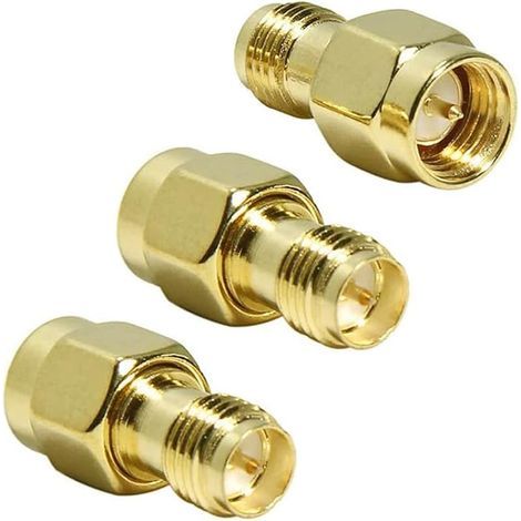 pezzi Adattatore connettore RF SMA maschio (pin) a RP-SMA femmina (pin) (1/5)