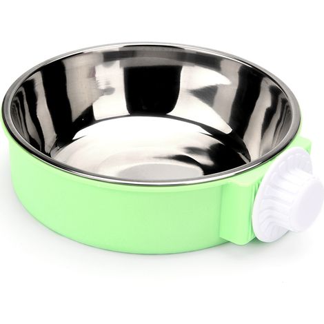 Paire de gamelles pour chiens, adaptées aux cages, enclos ou cages de transport (1/5)