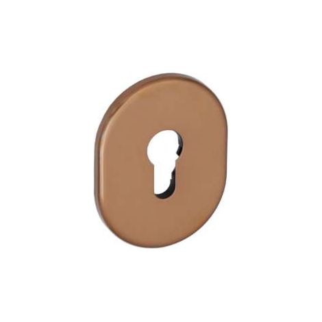 Bocchetta per blindate foro yale in ottone bronzato 80 x 60 mm