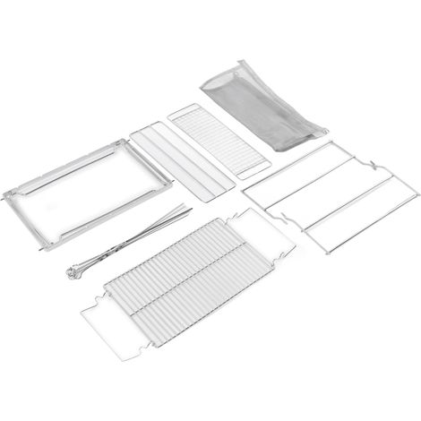 Support de barbecue multifonctionnel en acier inoxydable, pliable et réglable, pour camping, pique-nique et barbecue. (1/5)