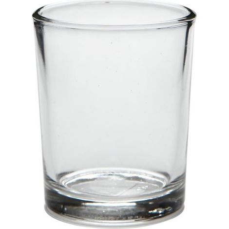 Bougeoirs en verre - Lot de 4 - 6,5 cm - Transparent - Utilisation intérieure - Mixte