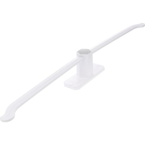 Porte-serviettes mural plastique blanc ranger les serviettes dans salles de bains et toilettes (1/5)