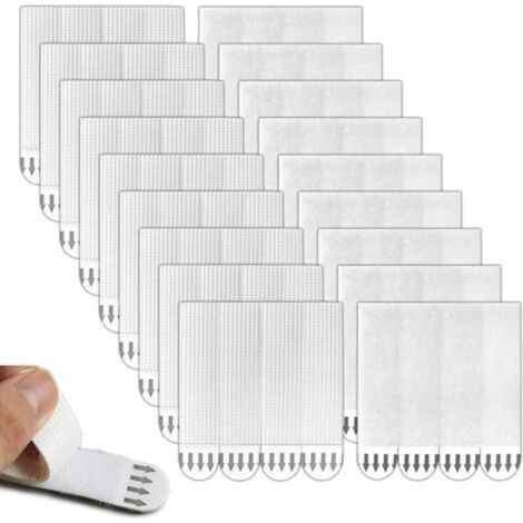Lot de 36 paires (72 bandes) de bandes de suspension très résistantes, autocollants pour cadre photo pour mur, bandes de fixation double face, fixation murale amovible sans dommages pour (1/5)