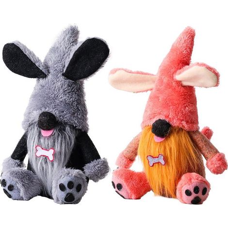 Figurines Chien Gnomes Pattes Os Poupée Tomte Suédois Ornement en Peluche Décoration Plateau Étagère Maison Cuisine Ferme (1/5)