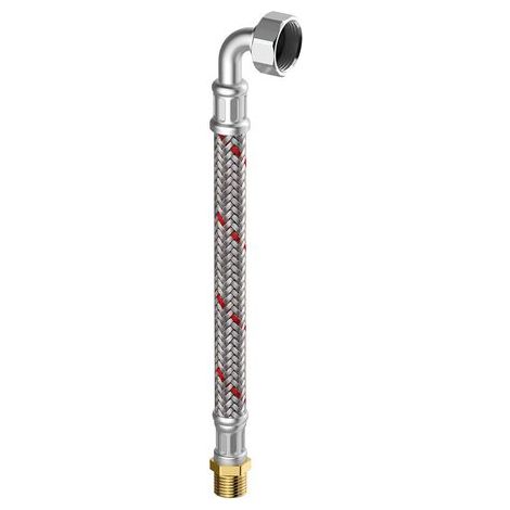 Flamco Meiflex Panzerschlauch Heizung/Klima 1/2 Zoll AG x 1/2" Bogen, 1000 mm, M4327.1121.100