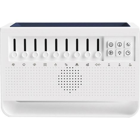 Machine d'aromathérapie USB à simulation de flamme et bruit blanc, avec 8 groupes de sons d'ambiance naturels, idéale pour les hôtels et le camping. (1/5)