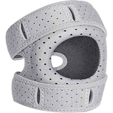 2 Genouillère rotulienne, Sangle ajustable, Support orthopédique, Pour course tennis arthrite (1/5)