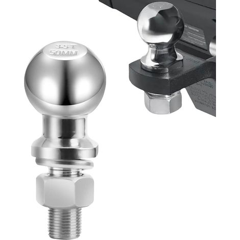 Ball Trailer Hitches, 50 mm Ball Hitch Tow Ball Hitch with 25 mm Screw, Screw Tow Ball, Suitable for Trailers up to 3.5 Tonnes (1/5)
