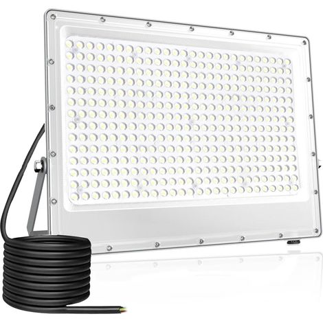 Spot LED Extérieur 300W, 30000LM Projecteur LED Extérieur,504 LEDs IP65 Luminaire Exterieur Etanche,6500K Blanc Froid Eclairage Exterieur Murale pour Cour,Jardin,Garage,Terrasse,Entrée (1/5)