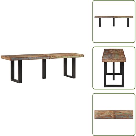 Bank 160 cm Massives Altholz und Stahl - Holzbank - Industrielle Bank - Vintage Bank - Altholzbänkchen - Wohnzimmersitzplatz (1/5)