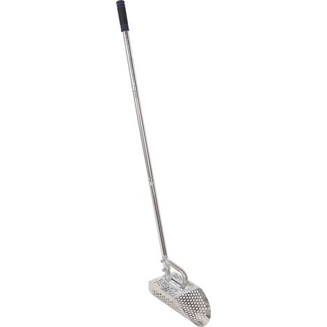Pelle à sable pour détecteur de métaux, manche détachable, acier inoxydable, tamis rapide, courte, pour plage, recherche de trésors (1/5)
