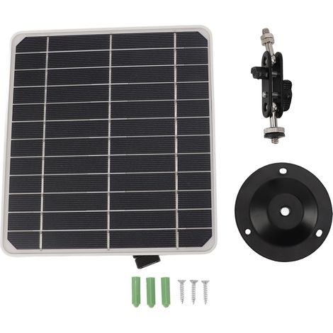 Panneau solaire 10W caméra sécurité, silicium monocristallin, charge USB extérieur, support réglable 360°, pour maison (1/5)