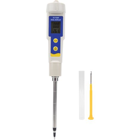 Testeur de sol numérique portable 2-en-1 EC et thermomètre pour jardin, pelouse et exploitation agricole - mesureur de conductivité et température. (1/5)