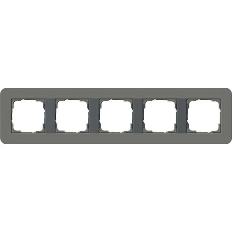 Gira Marco embellecedor 5f Gira E3 Gris oscuro/Antracita [0215423], 0215 423
