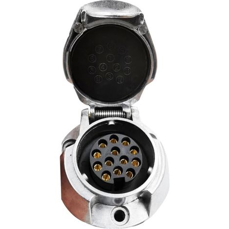 Prise de remorque 13 broches 12V en alliage d\'aluminium, connecteur de remorque femelle