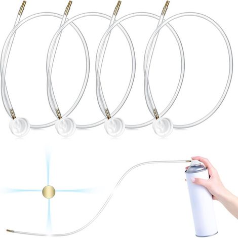 Set mit 4 x 4,5 mm Sprühdüsenverlängerungen für 25 cm (360 Grad) Aerosoldosen