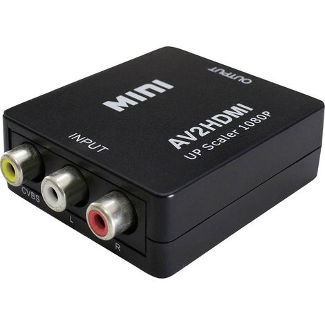Convertitore da av a hdmi™, con upscaler Ingresso: 3x rca, uscita hdmi: 1080p/60hz, 720p/60hz (1/4)