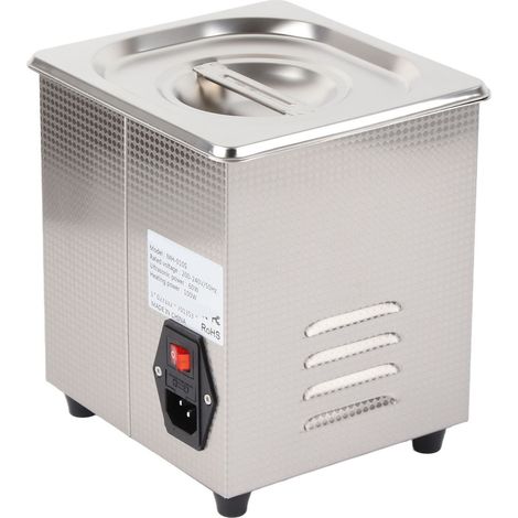 Nettoyeur ultrasonique 40KHz 2L, machine de nettoyage en acier inoxydable pour lunettes, montres, bijoux, petites pièces, circuits imprimés, prise UE 200-240V (1/5)