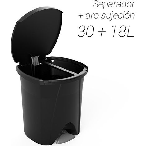 CUBO PEDAL NATURE NEGRO - 30 L+18 L