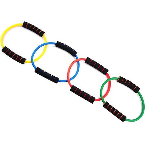 Anneaux résistants colorés pour exercices de yoga pectoraux (12 pièces) (1/5)