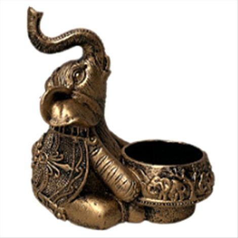 Bougeoirs animaux dorés, sculpture d'éléphant, décoration (1/5)