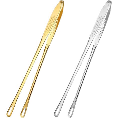 Pince de cuisine pour viande en acier inoxydable avec manche nervuré pour barbecue et service de table (1/5)