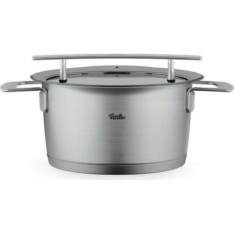 Fissler Pentola Phi Collection 20 cm 3.2 L con Coperchio in Vetro Acciaio Inox Induzione