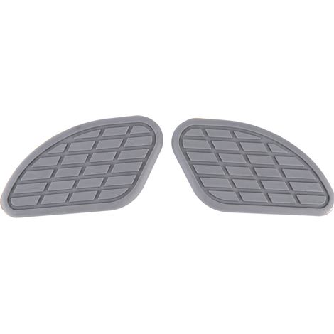 Protector de rodilla para depósito de motocicleta, protector de depósito de goma antideslizante de estilo vintage, 2 adhesivos protectores grises. (1/5)