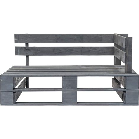 Banquette - Banc d'angle palette de jardin bois gris fr25288 (1/5)