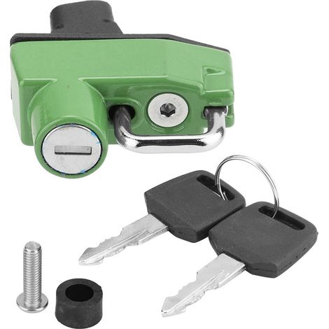 Casque antivol en alliage d'aluminium crochet de montage antidérobage compatible KAWASAKI Z125 2016+ vert (1/5)