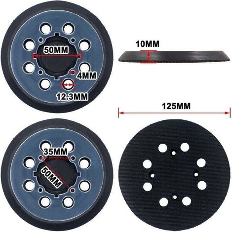 Patin de rechange pour ponceuse DeWalt DCW210N DWE6423 5", numéro de pièce du fabricant d’équipement d’origine : N329079 (1 pcs) (1/4)