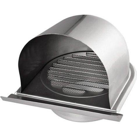 AIDUCHO Rejilla de ventilación de acero inoxidable de 150 mm, rejilla redonda para campana extractora exterior, rejilla de ventilación en forma de U con mosquitera, rejilla de ventilación con lengüeta (1/5)