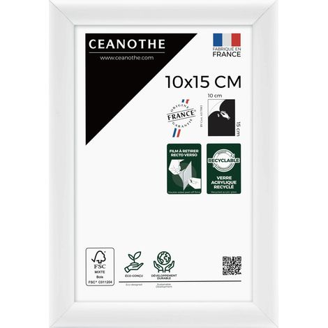 Cadre photo Essentiel exposition blanc 10x15 cm