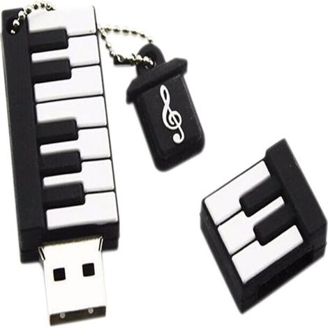Clé USB 8 Go en silicone avec motif piano, disque de stockage de données (1/5)