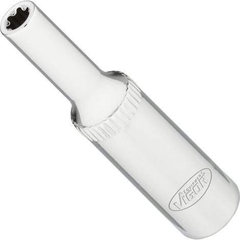 VIGOR T Steckschlüsseleinsatz, lang, V7014-5, 1/4 Zoll (6,3 mm) Vierkant, E Profil, SW E5