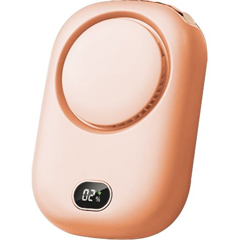 Ventilateur Collier - 2000 mAh - 3 Vitesses - Rechargeable USB - Portatif Main Libre - Blanc Rose Vert (1/5)