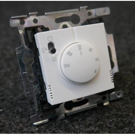 Thermostat électronique analogique 1 poste 2 modules pour chauffage centrale couleur Original blanc sans plaque NIKO