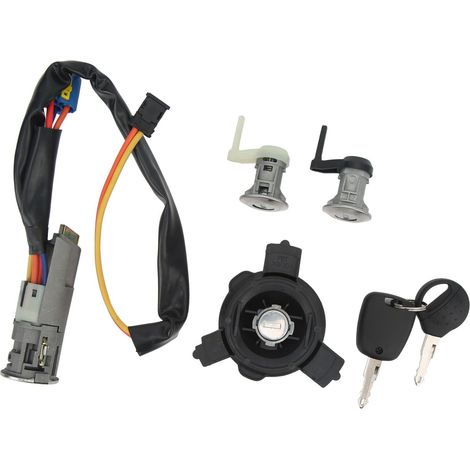 Kit complet de serrure de véhicule avec contacteur d'allumage et serrure de porte 4162EW, compatible avec Peugeot 206 et 206CC. (1/5)