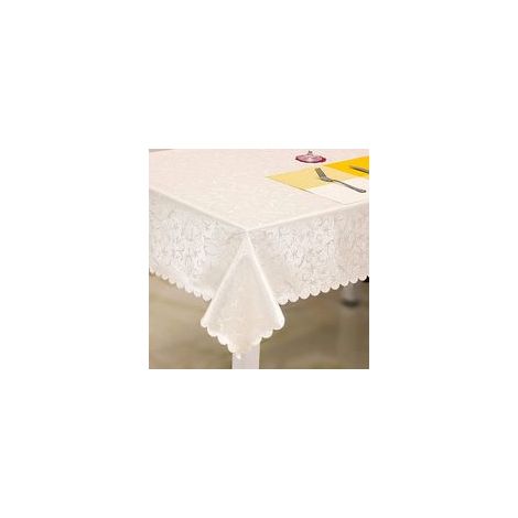 Nappe rectangulaire Anti-Taches, Anti-brûlure, Anti-éclaboussures et Nappe de table/blanc/90 x 150 cm (1/5)