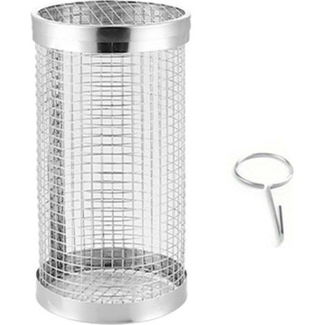Panier grill rotatif pour barbecue en acier inoxydable – grille cylindrique ronde pour légumes, viande et poisson, accessoire de cuisson idéal pour barbecue extérieur et camping (1/5)