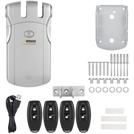Serrure électronique sans fil invisible – Alliage de zinc – Télécommande et Bluetooth – Installation facile – Portée jusqu'à 20 m (1/5)