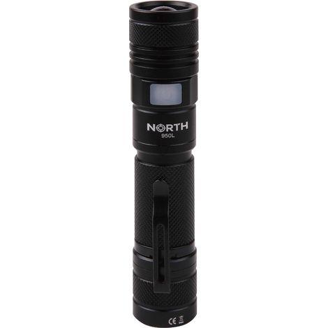 North torcia 950lumen zoom nera alluminio aviazione 10w cree led xml2