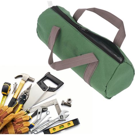 Große, geräumige und robuste Tragetasche aus Segeltuch tragbare, multifunktionale Werkzeugtasche zur Aufbewahrung von Schlüsseln, Schraubendrehern, Zangen, Nägeln usw. Große Größe. (1/5)