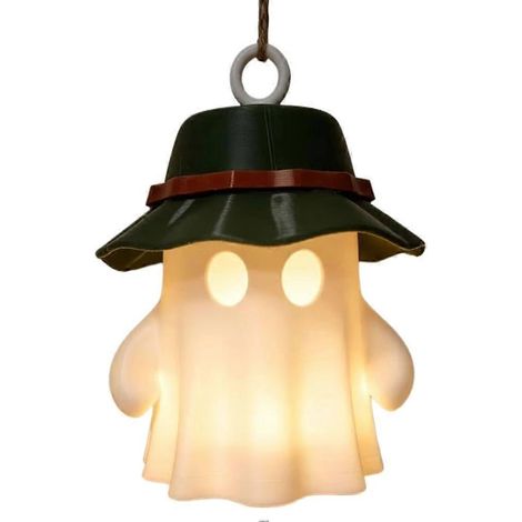 Veilleuse fantôme de camping mignonne, abat-jour LED fantôme pour feu de camp, abat-jour fantôme pour lampe de table d'Halloween (lampe non incluse) C (1/5)